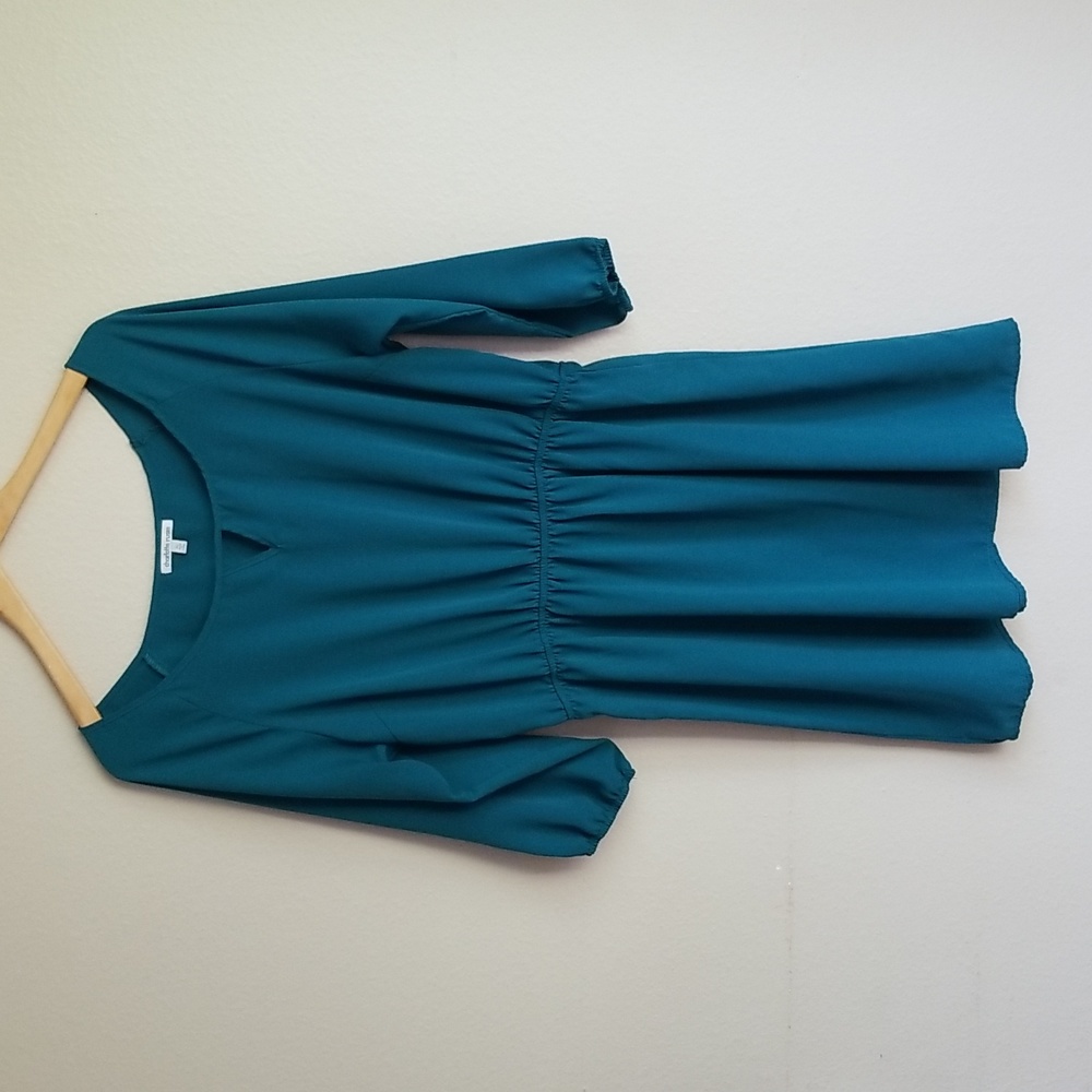 Charlotte Russe Drop Waist Emerald Green Dress